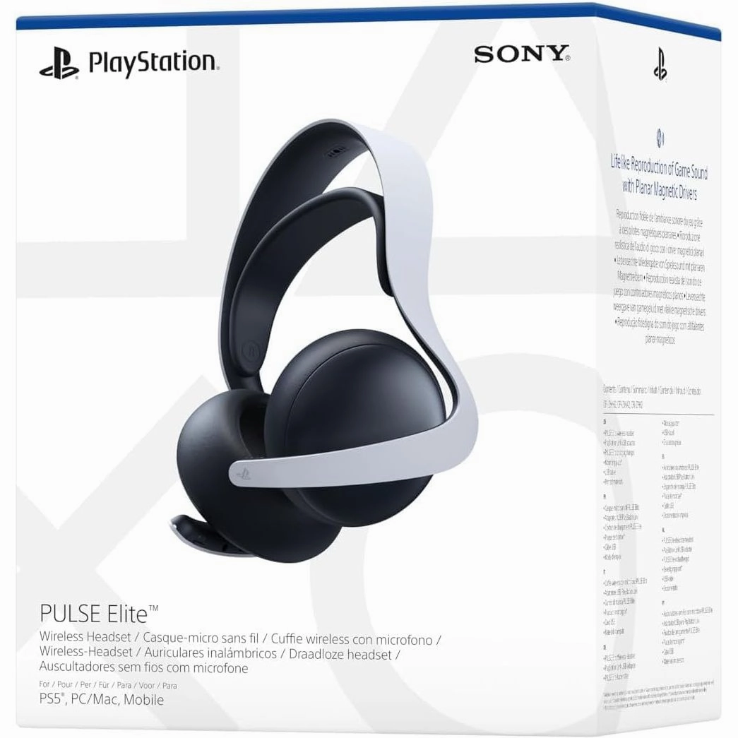 PlayStation PULSE Elite Wireless Headset  AI Noise Rejection, White