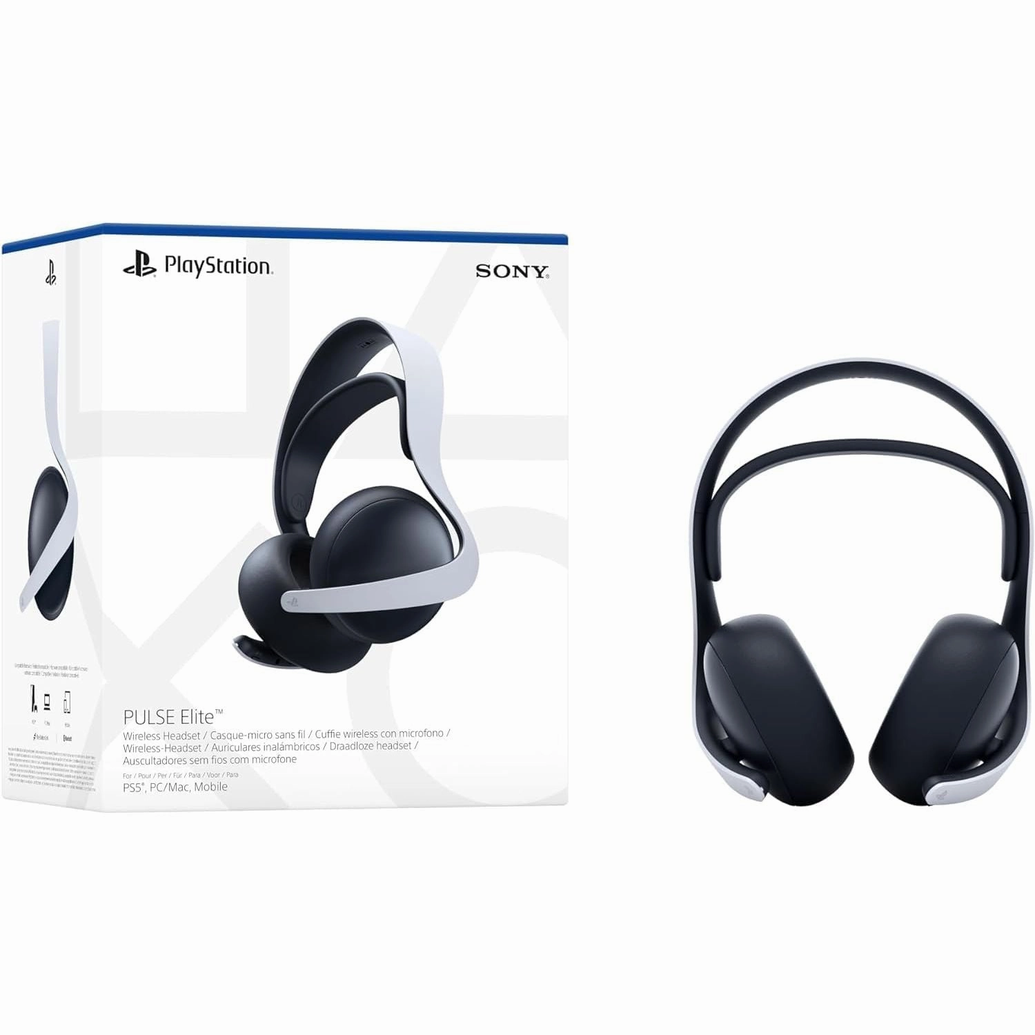 PlayStation PULSE Elite Wireless Headset  AI Noise Rejection, White