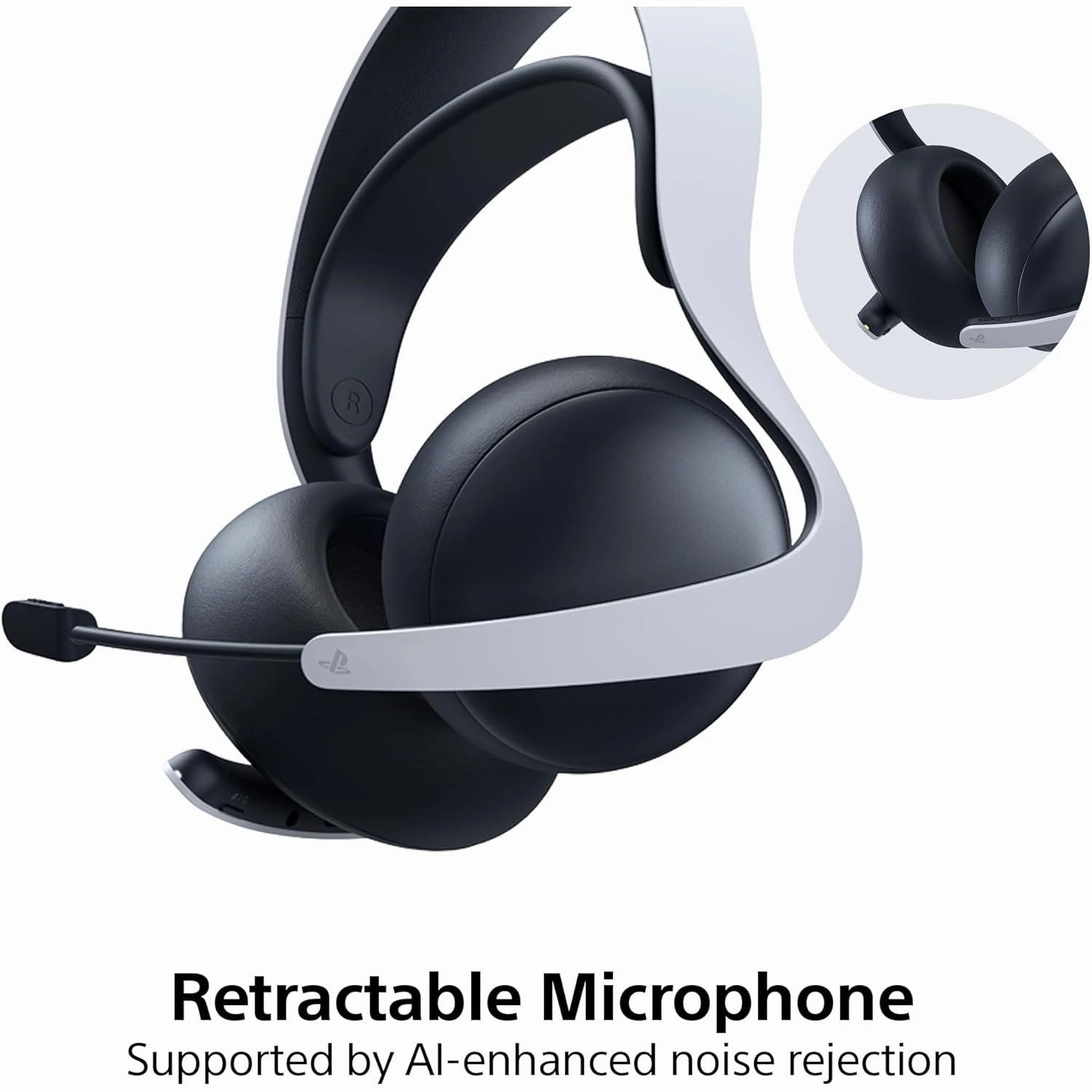 PlayStation PULSE Elite Wireless Headset  AI Noise Rejection, White