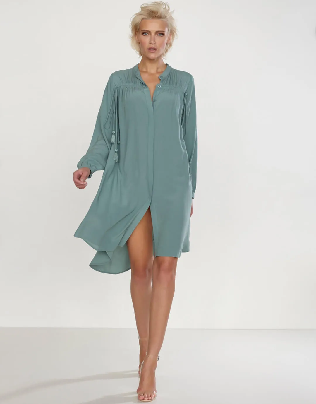 Plumage Beach Shirt - Soft Moss