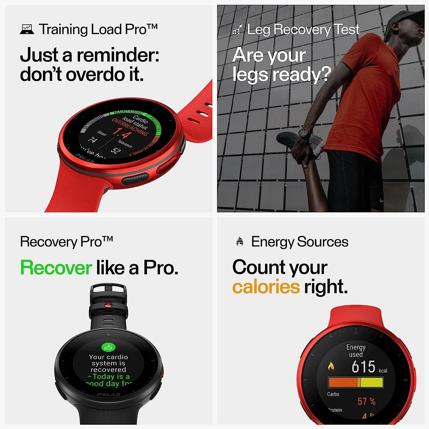Polar Vantage V2 - Premium Multisport GPS Watch - Red