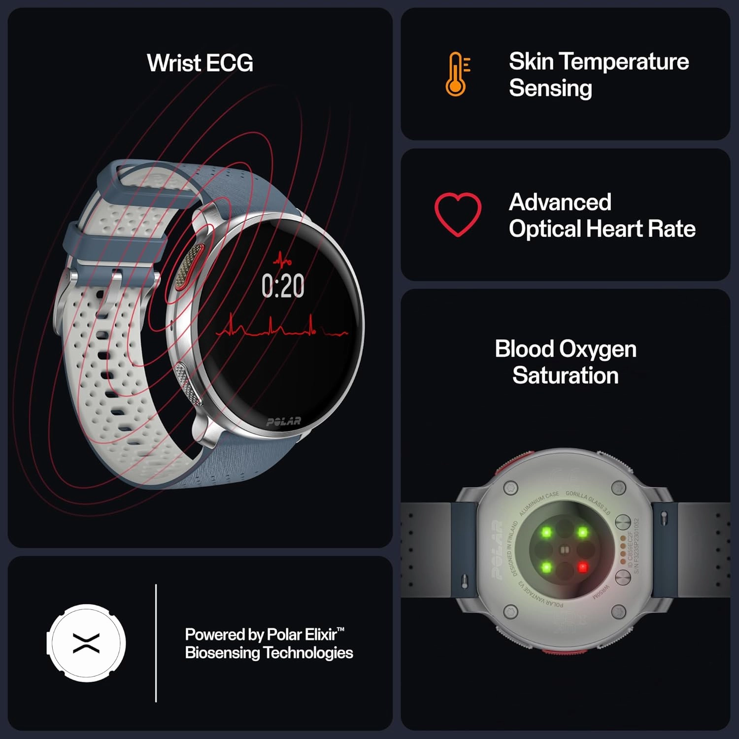 Polar Vantage V3 GPS Multisport Watch  Advanced Heart Rate, Offline Maps, Navigation & Long Battery Life  Ideal for Running & Triathlon