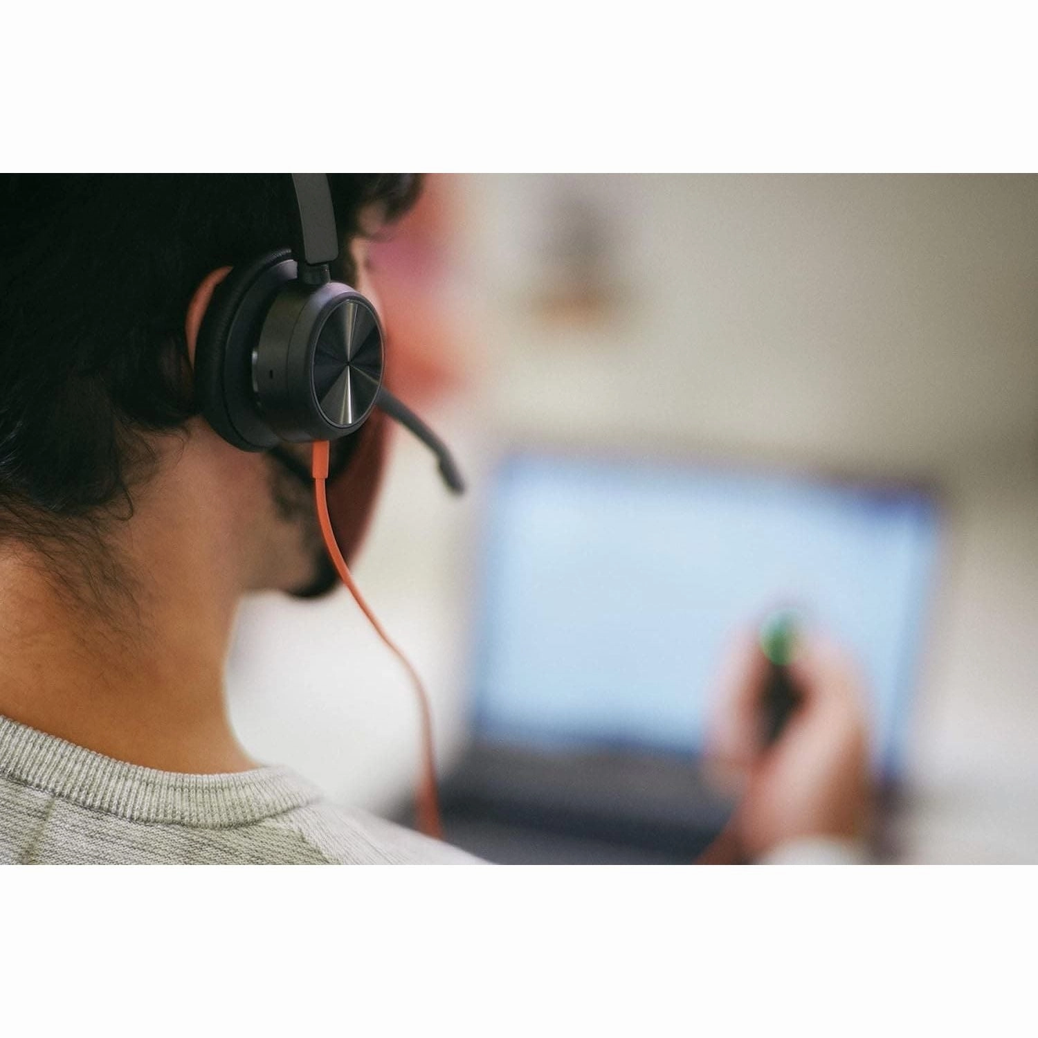 Poly - Blackwire 8225 Wired Headset with Boom Mic (Plantronics) - Dual-Ear (Stereo) Computer-Headset, USB-A to Connect to your PC/Mac, Active Noise Canceling, Works with Teams (Certified), Zoom & more