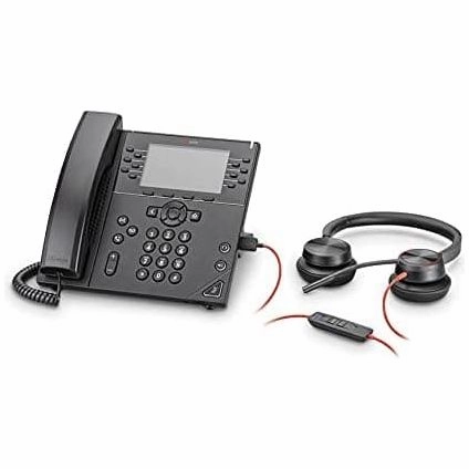 Poly - Blackwire 8225 Wired Headset with Boom Mic (Plantronics) - Dual-Ear (Stereo) Computer-Headset, USB-A to Connect to your PC/Mac, Active Noise Canceling, Works with Teams (Certified), Zoom & more