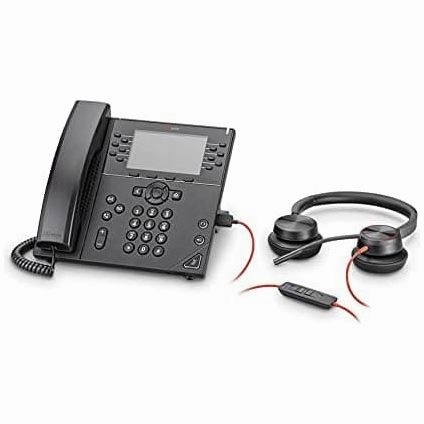 Poly - Blackwire 8225 Wired Headset with Boom Mic (Plantronics) - Dual-Ear (Stereo) Computer-Headset, USB-A to Connect to your PC/Mac, Active Noise Canceling, Works with Teams (Certified), Zoom & more