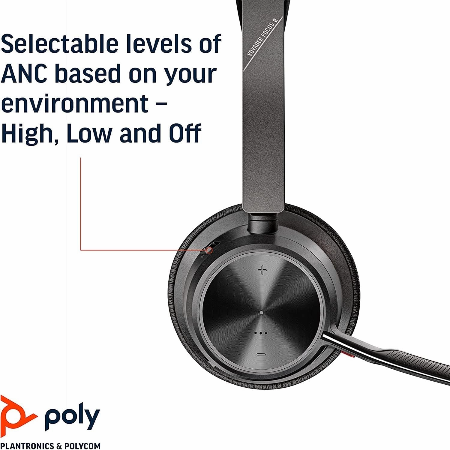 Poly - Voyager Focus 2 UC Bluetooth Headset   Charging Cradle (Plantronics)