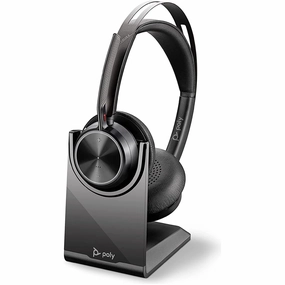 Poly - Voyager Focus 2 UC Bluetooth Headset   Charging Cradle (Plantronics) bluetooth headphones, cheap wireless headphones, headphones with mic