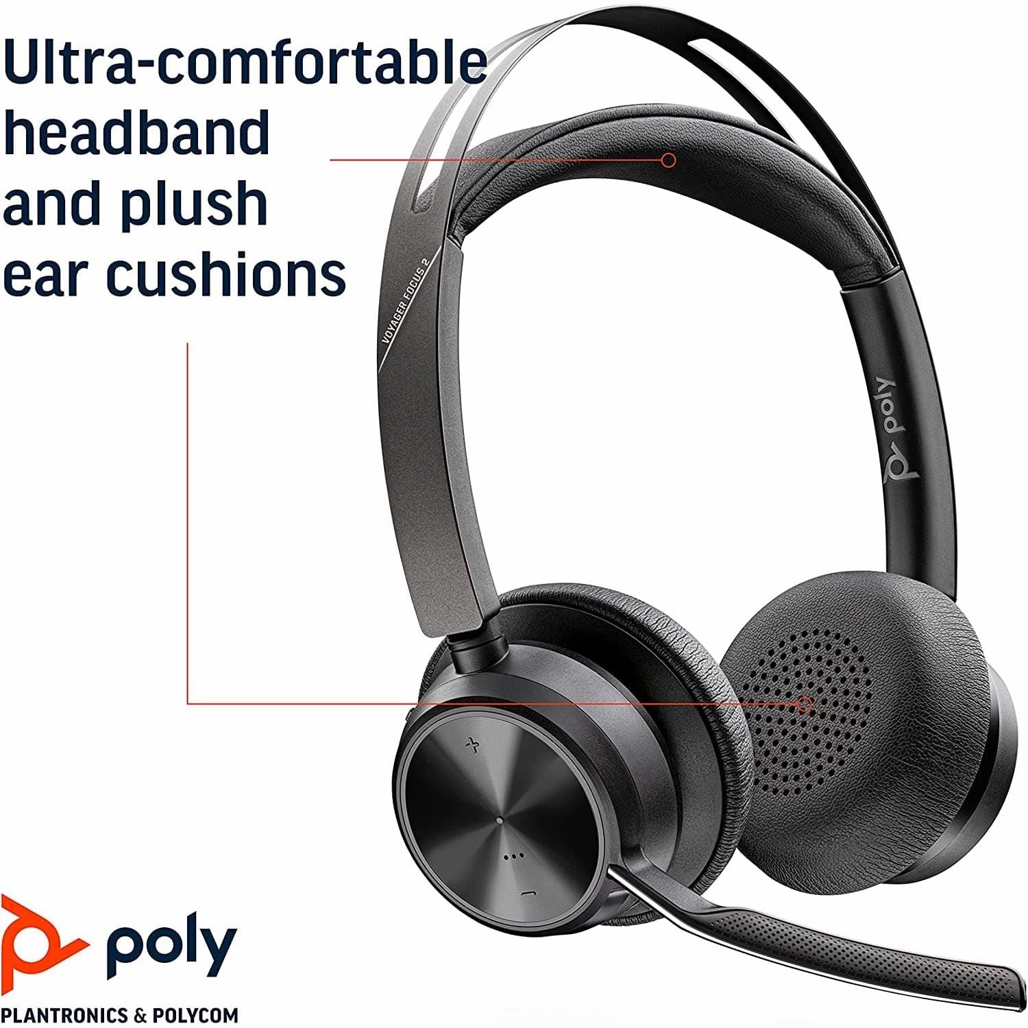 Poly - Voyager Focus 2 UC Bluetooth Headset   Charging Cradle (Plantronics)