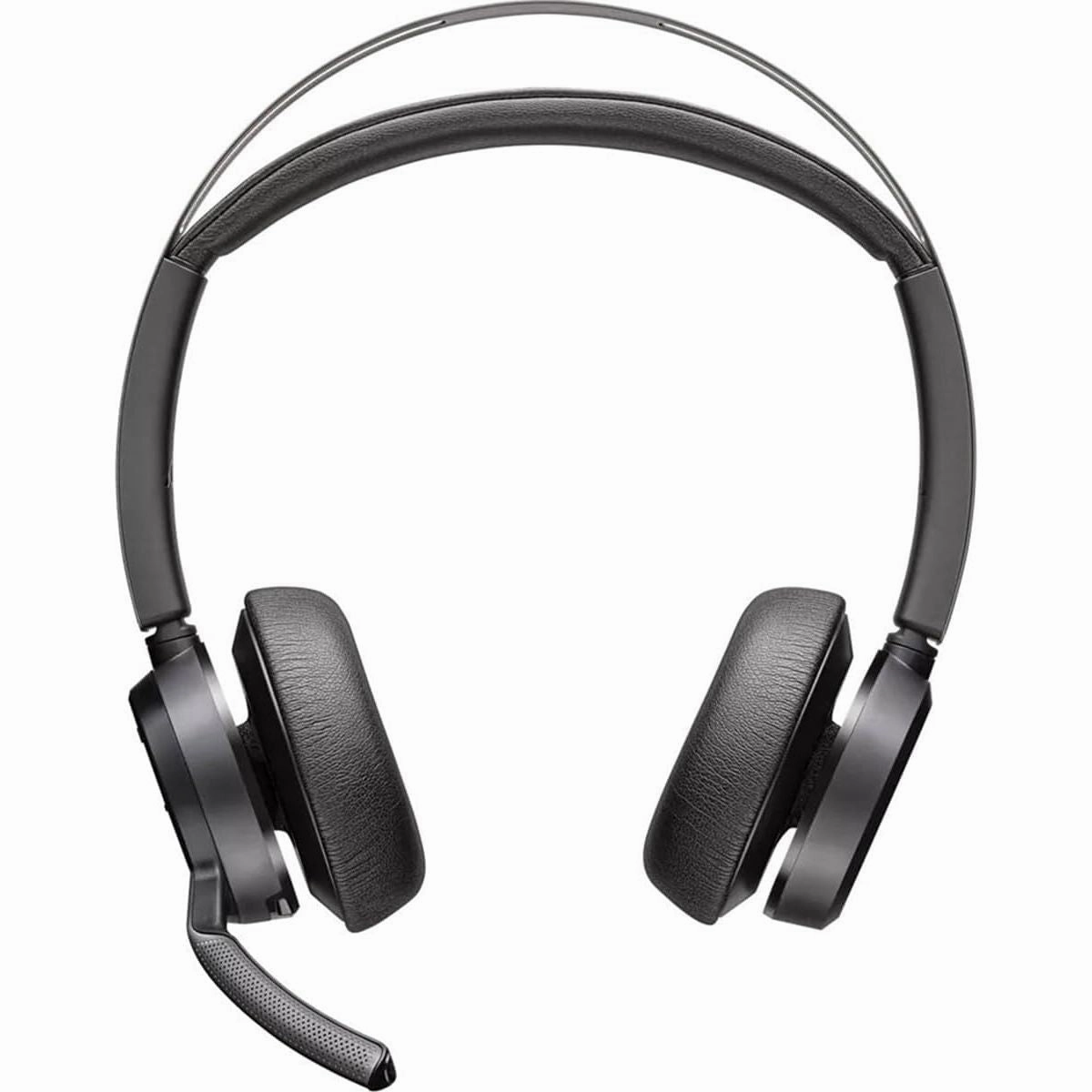 Poly - Voyager Focus 2 UC USB-C Headset with Stand (Plantronics) - Bluetooth Dual-Ear (Stereo) Headset with Boom Mic - USB-C PC/Mac Compatible - Active Noise Canceling - Works with Teams (Certified)