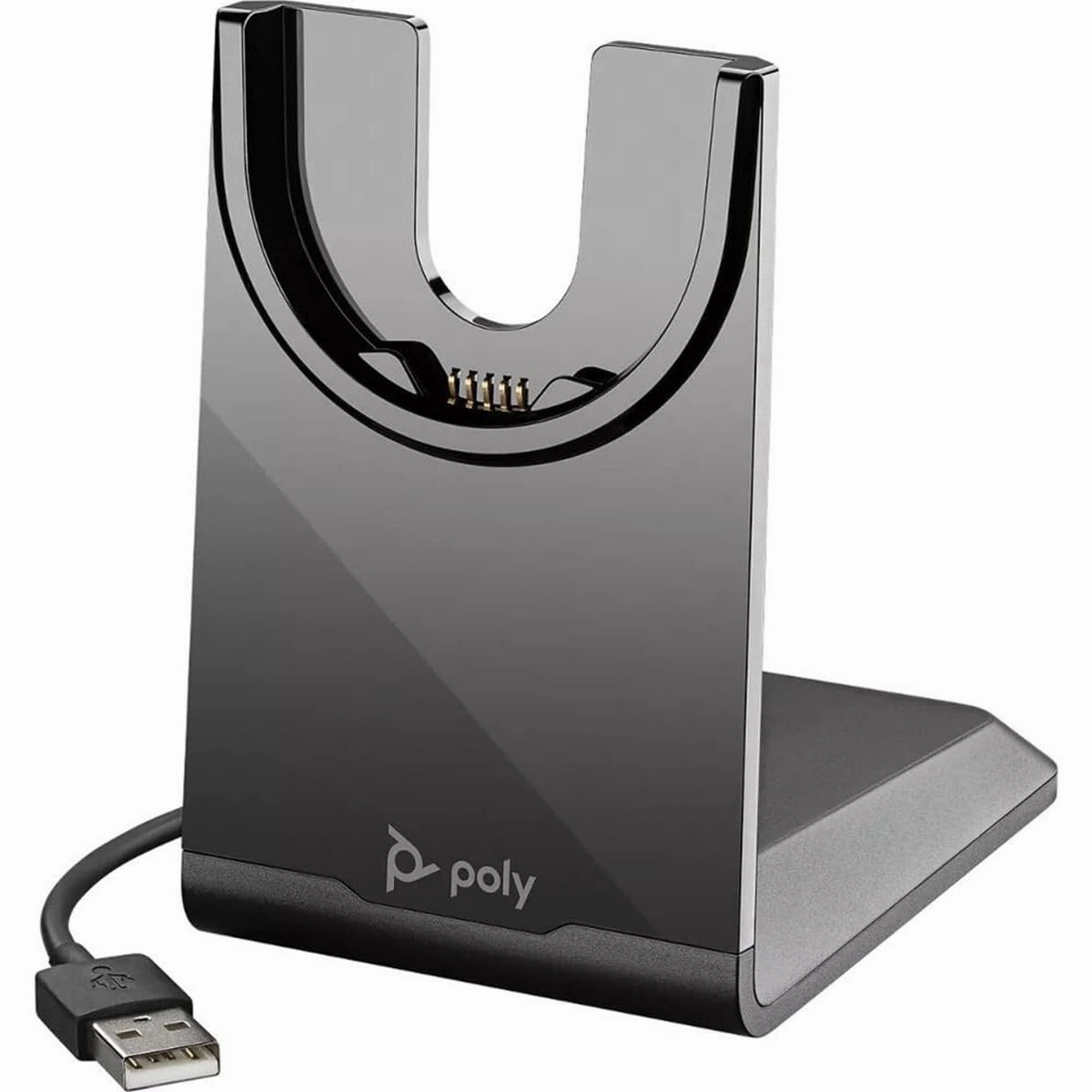 Poly - Voyager Focus 2 UC USB-C Headset with Stand (Plantronics) - Bluetooth Dual-Ear (Stereo) Headset with Boom Mic - USB-C PC/Mac Compatible - Active Noise Canceling - Works with Teams (Certified)