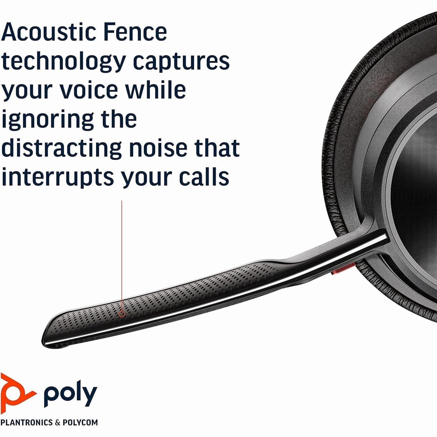 Poly - Voyager Focus 2 UC USB-C Headset with Stand (Plantronics) - Bluetooth Dual-Ear (Stereo) Headset with Boom Mic - USB-C PC/Mac Compatible - Active Noise Canceling - Works with Teams, Zoom & more