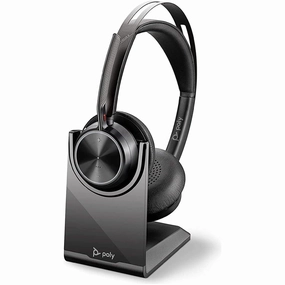 Poly - Voyager Focus 2 UC USB-C Headset with Stand (Plantronics) - Bluetooth Dual-Ear (Stereo) Headset with Boom Mic - USB-C PC/Mac Compatible - Active Noise Canceling - Works with Teams, Zoom & more home and kitchen gadgets, smart home electronics, ki