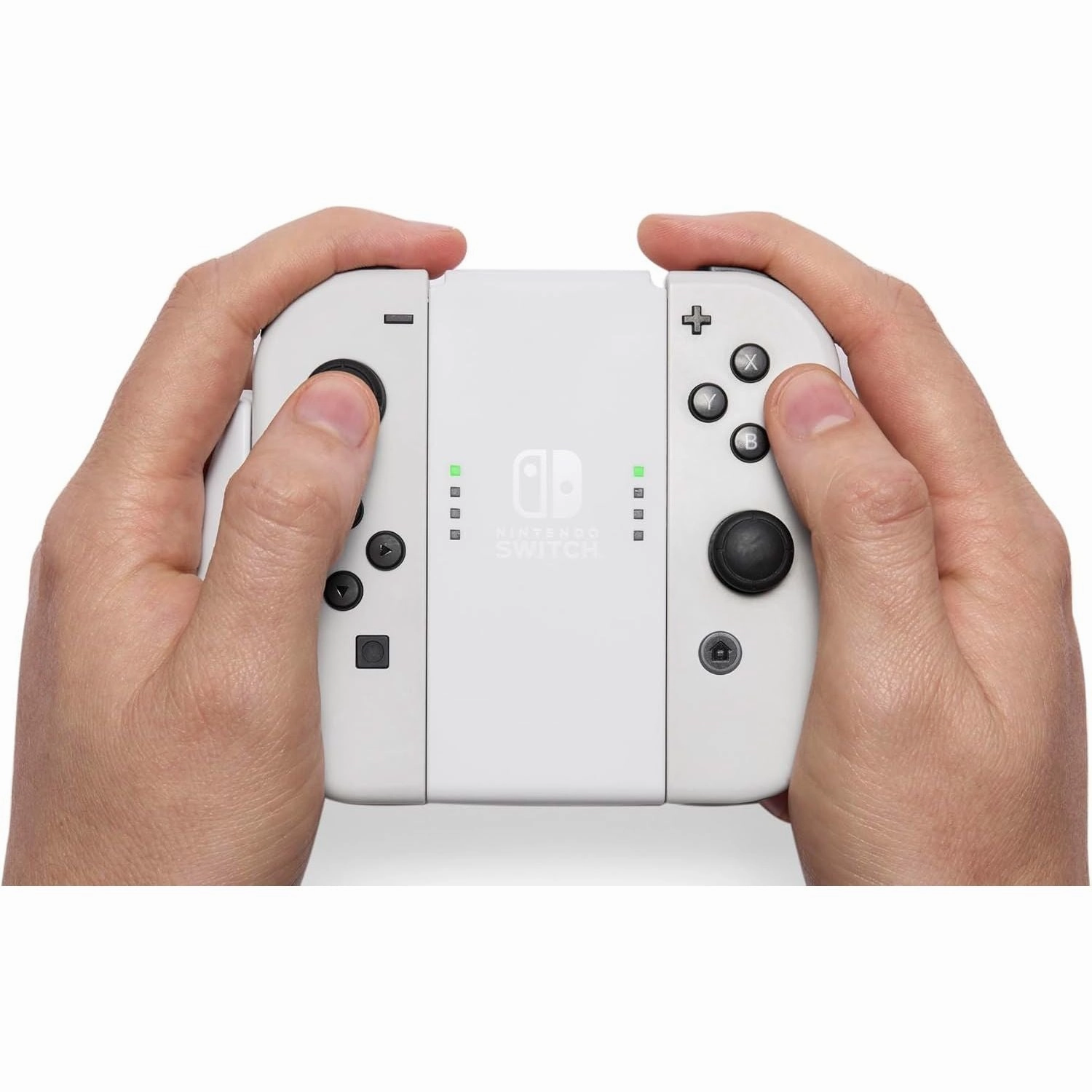 PowerA Joy-Con Comfort Grip for Nintendo Switch & OLED  Rubberised Handle, Secure Sliding Design, Officially Licensed  White