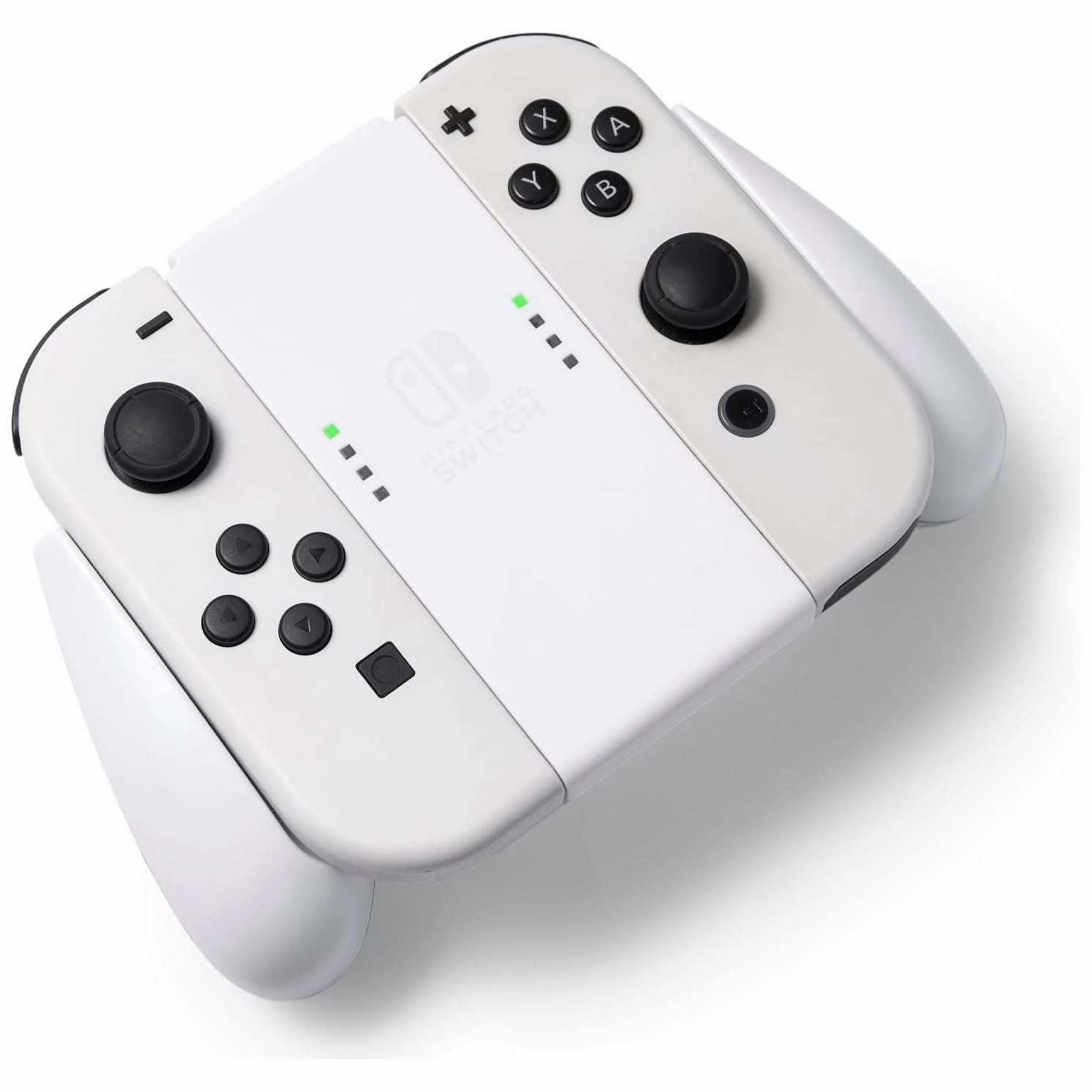 PowerA Joy-Con Comfort Grip for Nintendo Switch & OLED  Rubberised Handle, Secure Sliding Design, Officially Licensed  White