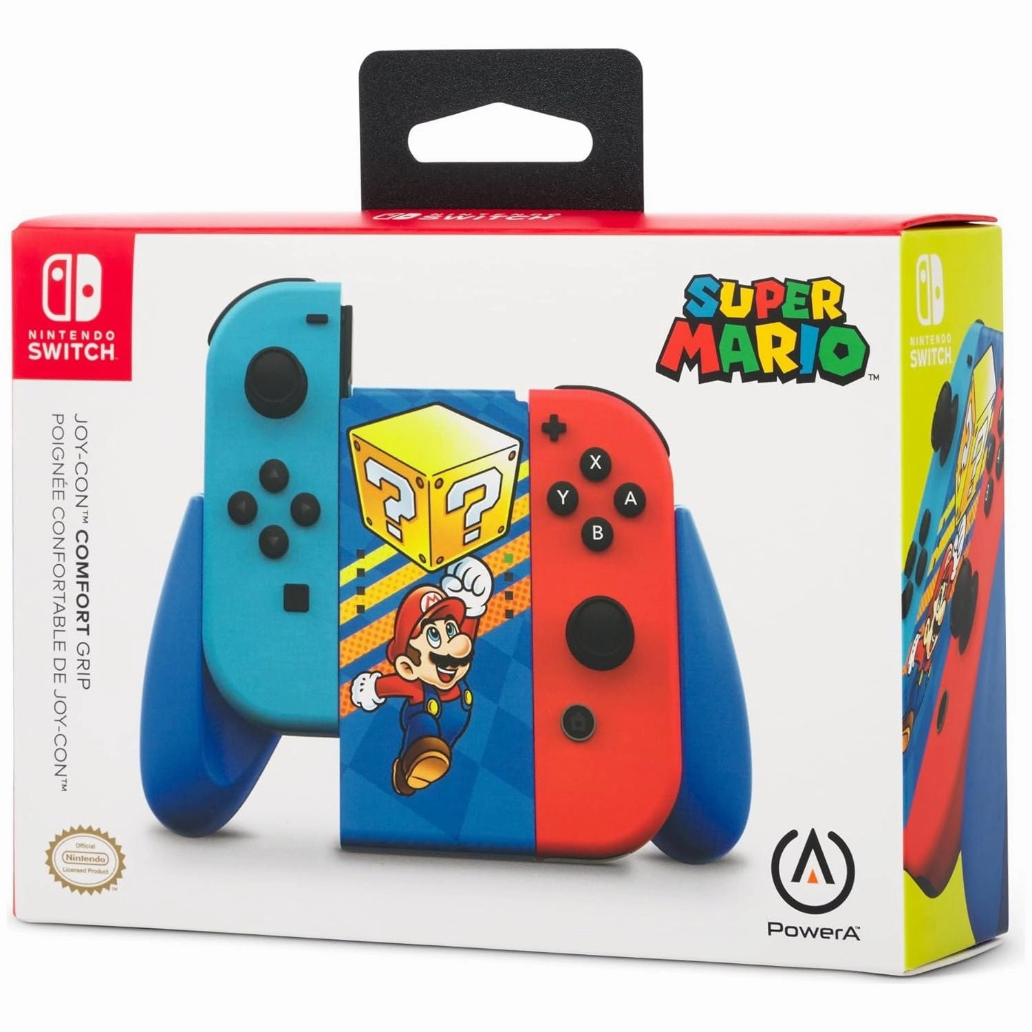 PowerA Joy-Con Comfort Grip for Nintendo Switch, OLED & Lite  Mystery Block Mario Edition, Officially Licensed