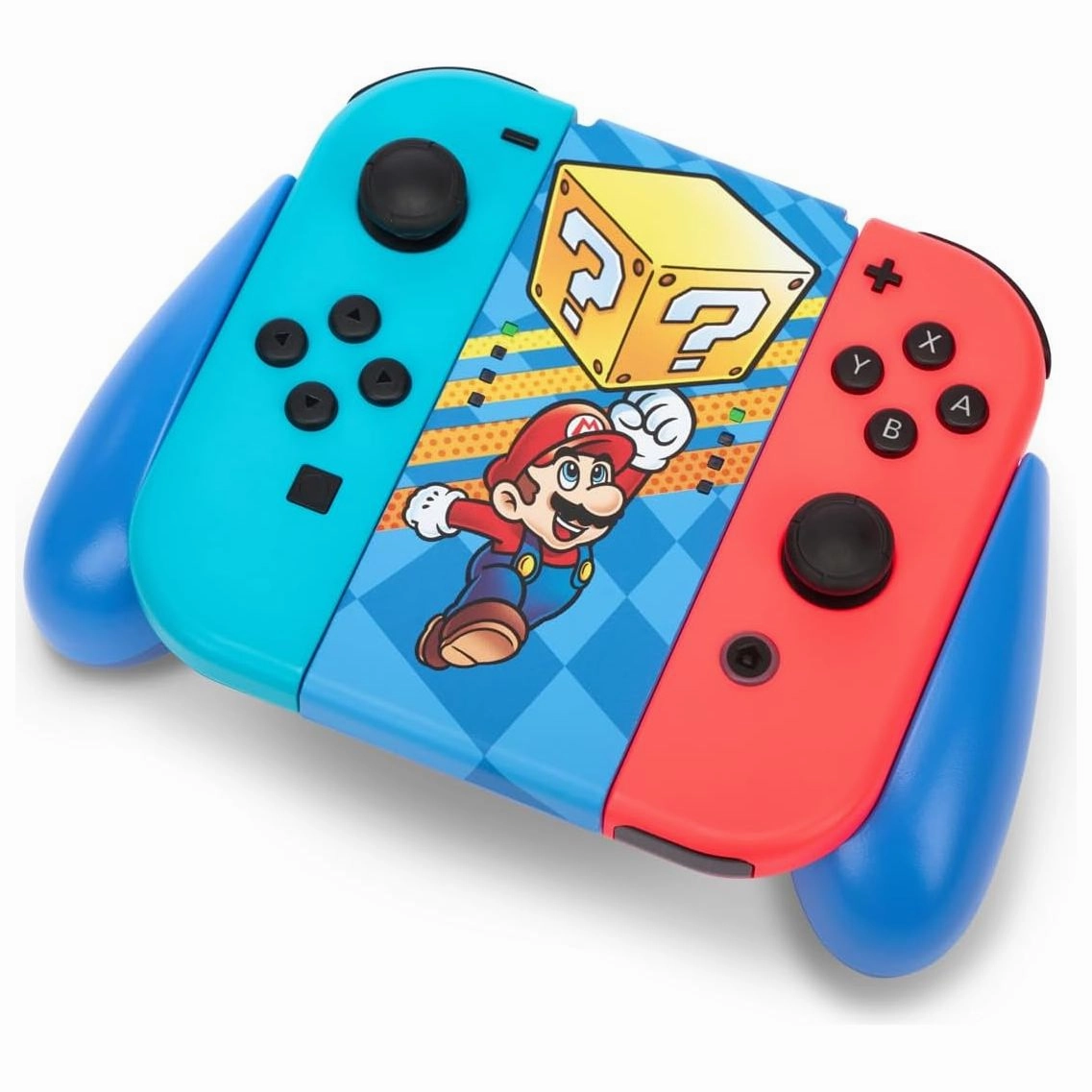 PowerA Joy-Con Comfort Grip for Nintendo Switch, OLED & Lite  Mystery Block Mario Edition, Officially Licensed