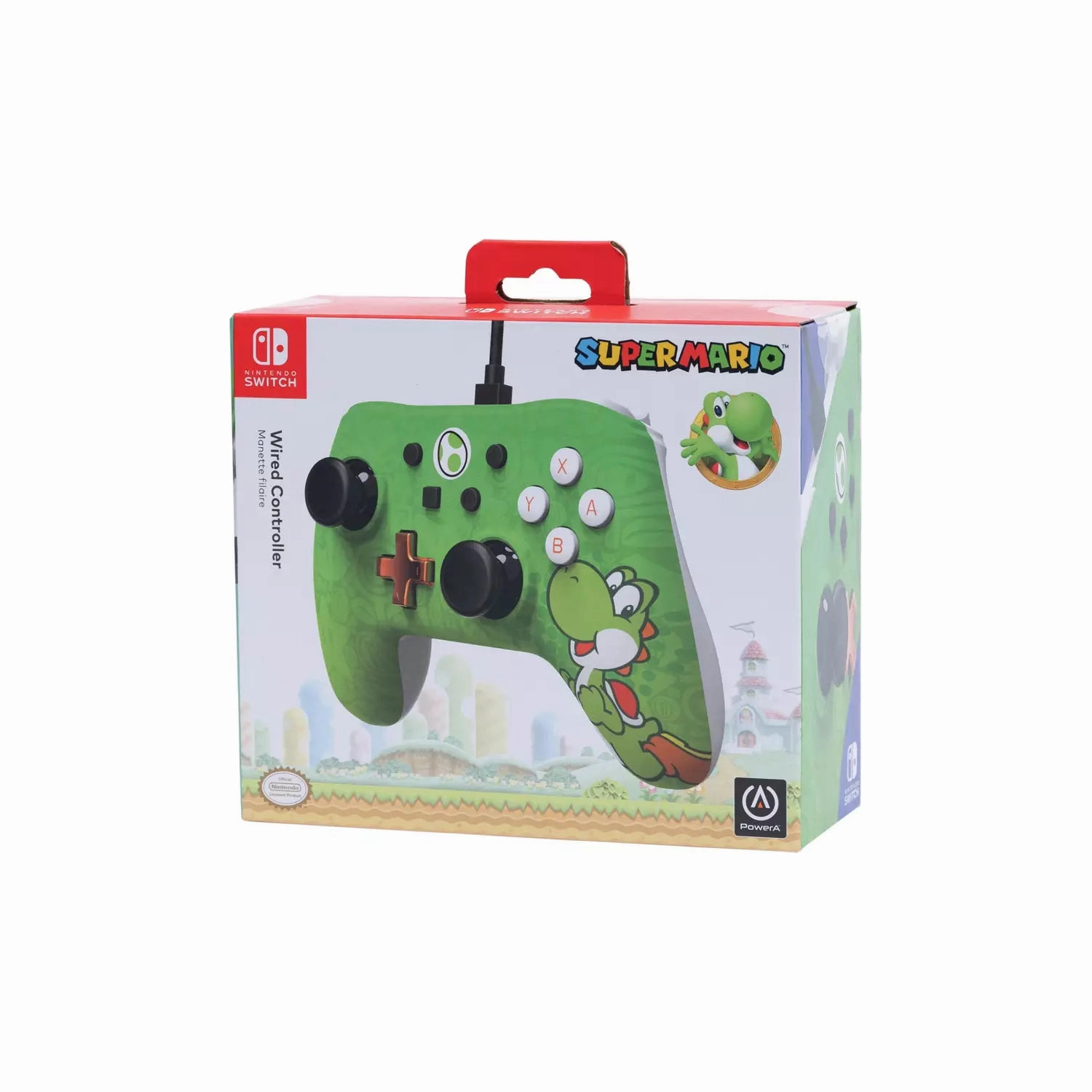 PowerA Wired Controller for Nintendo Switch - OLED Model, Nintendo Switch and Nintendo Switch Lite - Yoshi, Gamepad, Game Controller, Wired Controller, Officially Licensed