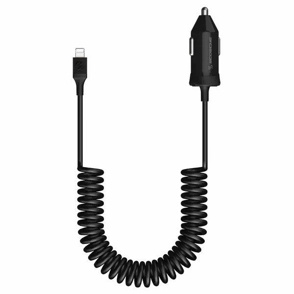 PowerVolt PD20  20W PD Car Charger with Captive Lightning Cable (Extends up to 9m)