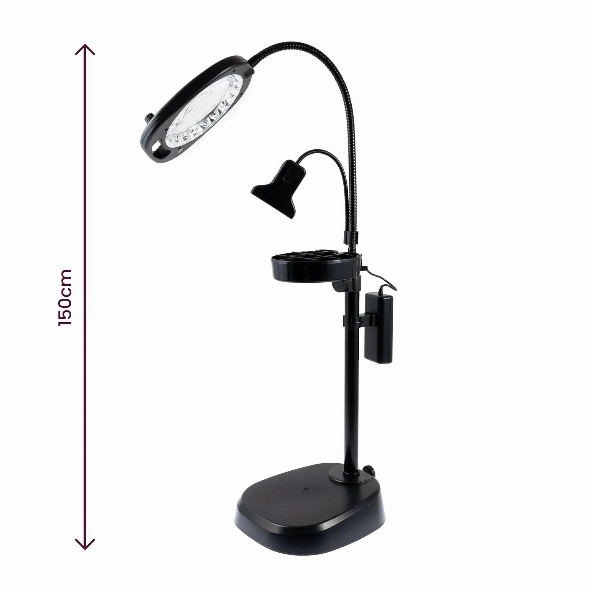 Purelite 4 -in-1 Crafters Magnifying Lamp - Black