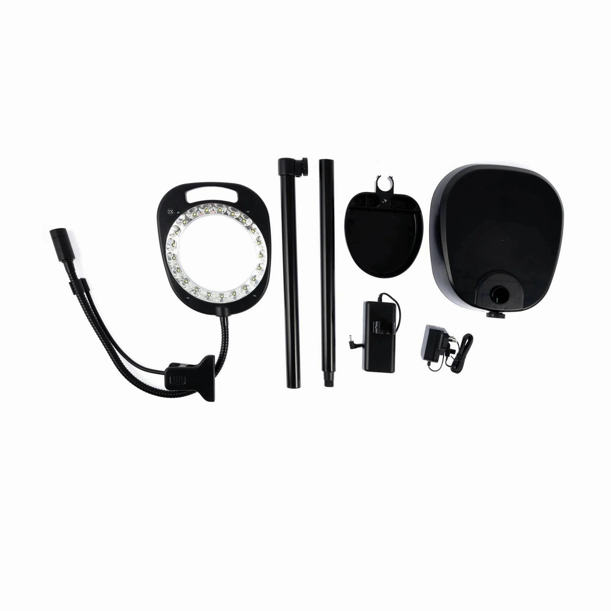 Purelite 4 -in-1 Crafters Magnifying Lamp - Black