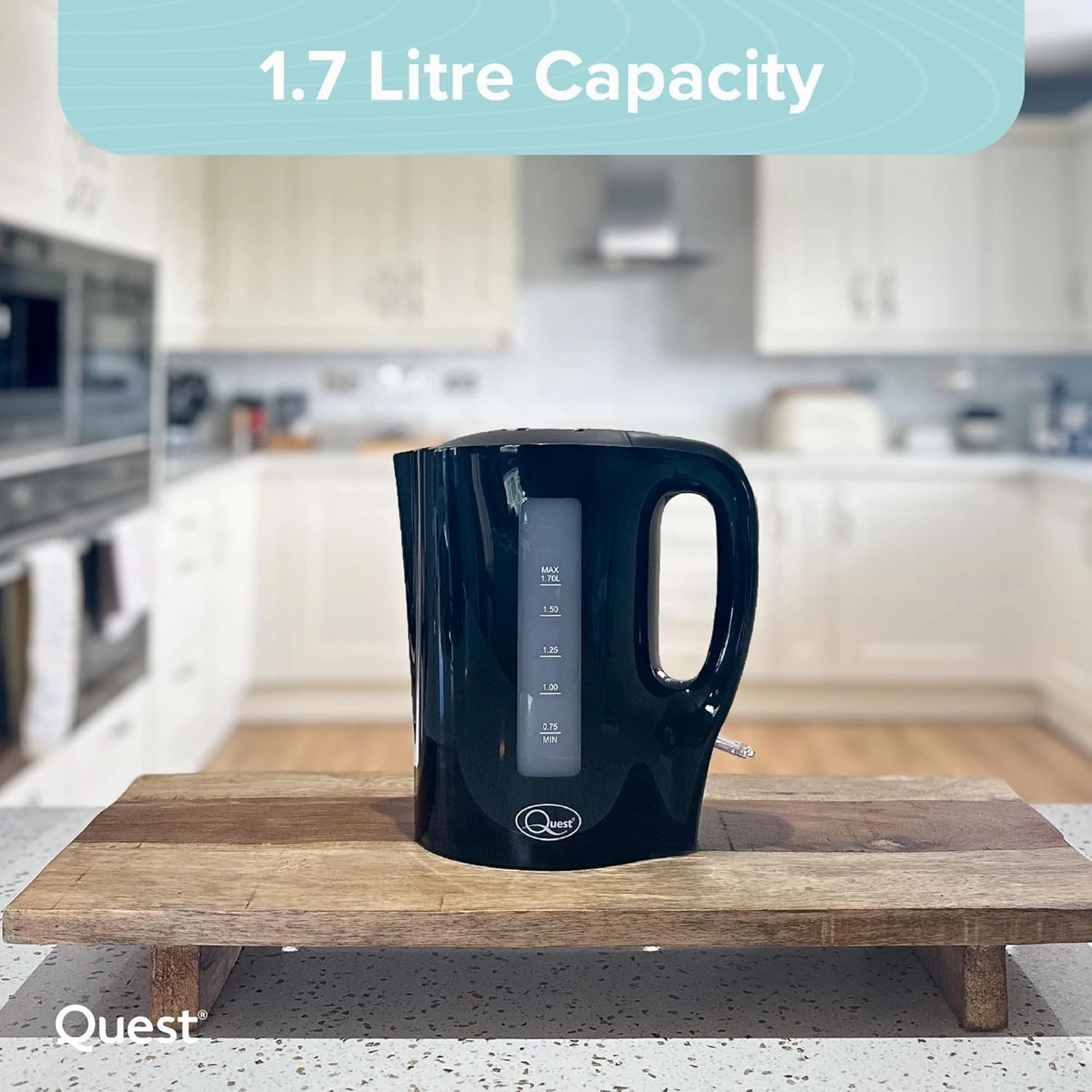 Quest 1.7 Litre Electric Kettle  Black