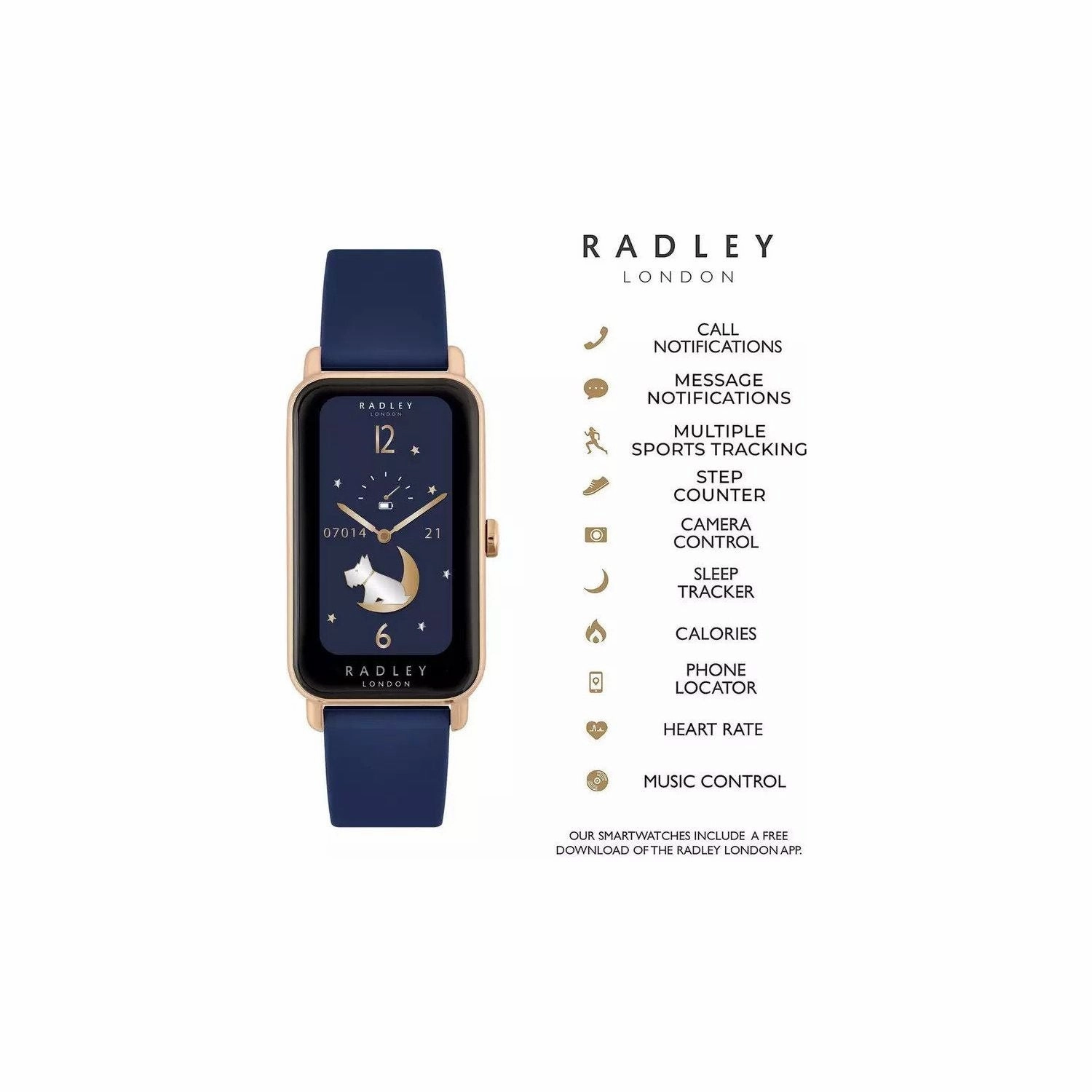 Radley Series 21 Smart Watch Blue Silicone Strap