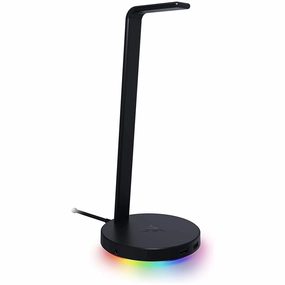 Razer Base Station V2 Chroma - Chroma Enabled Headset Stand with 3.1 USB Hub and 7.1 Surround Sound (2 USB 3.1 Ports, Intergrated Headset Stand, Non-Slip Base, Chroma RGB) Black bluetooth headphones, cheap wireless headphones, headphones with mic
