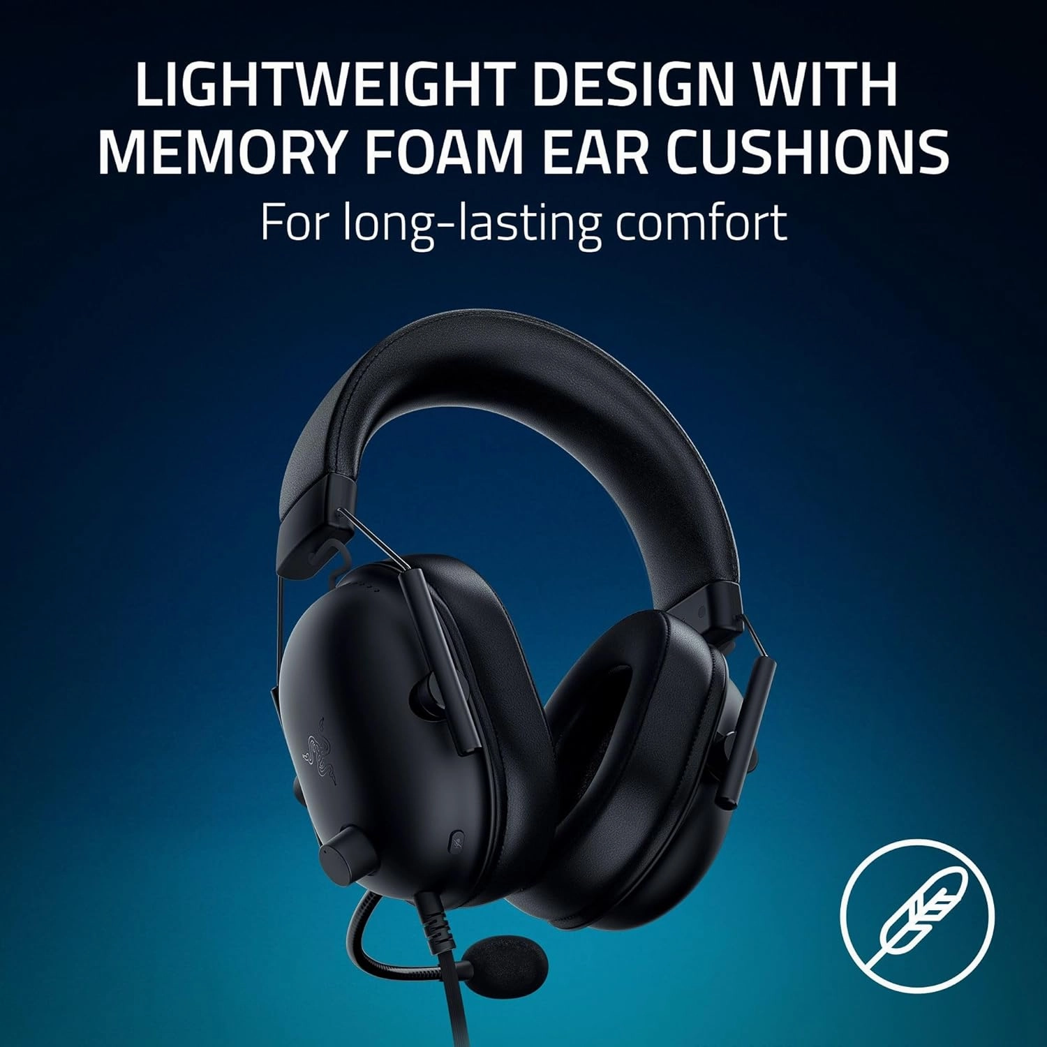 Razer BlackShark V2 X Wired Esports Headset for PlayStation (PS5), 240g, Cardioid Microphone, 50mm Drivers, Passive Noise Cancellation, 3.5mm Connector - Black