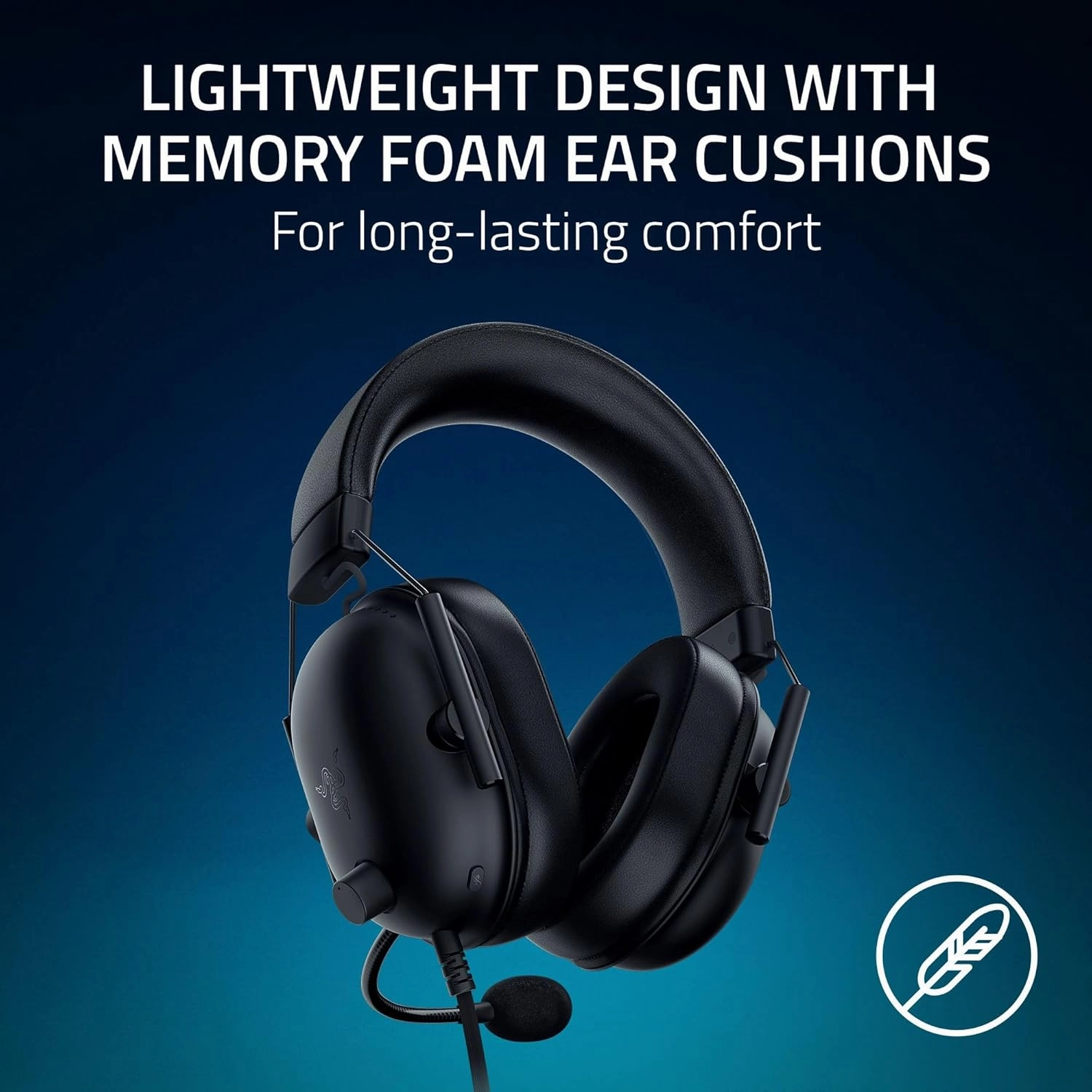 Razer BlackShark V2 X Wired Esports Headset for PlayStation (PS5), 240g, Cardioid Microphone, 50mm Drivers, Passive Noise Cancellation, 3.5mm Connector - Black
