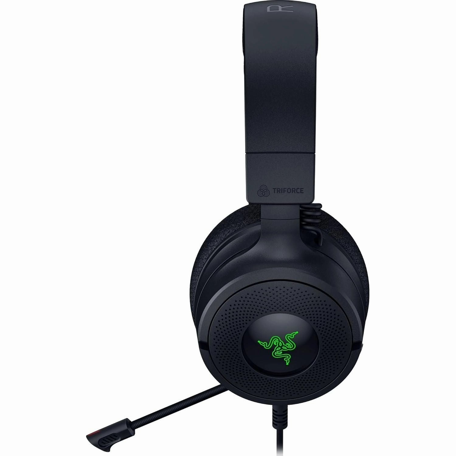 Razer Kraken V4 X Wired PC Gaming Headset - TriForce 40mm Drivers, Retractable Mic, 7.1 Surround Sound, Chroma RGB, USB-C for PC, Console & Phones - Black