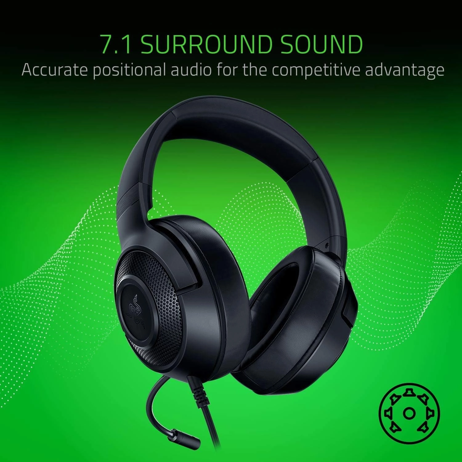 RAZER Kraken X Lite 7.1 Gaming Headset - Black