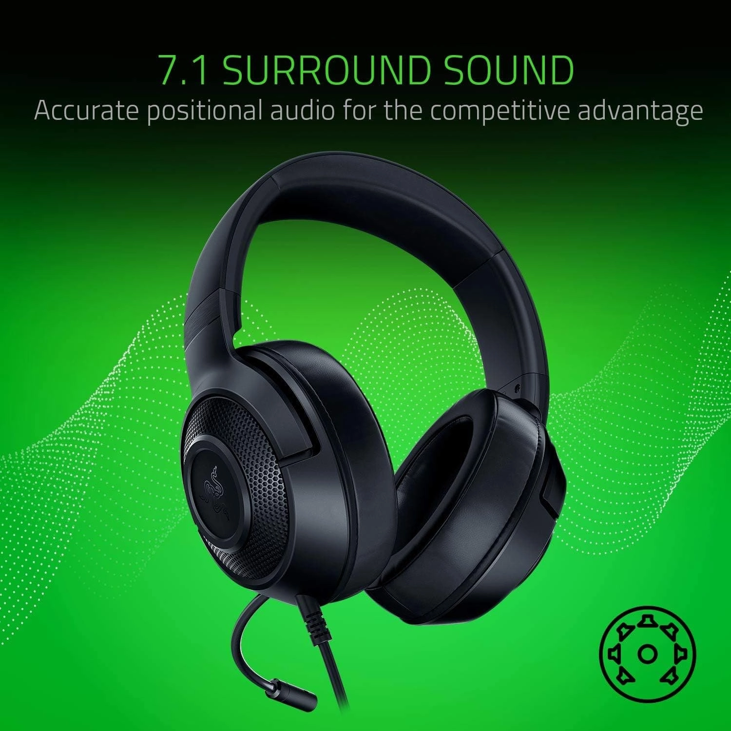 RAZER Kraken X Lite 7.1 Gaming Headset - Black
