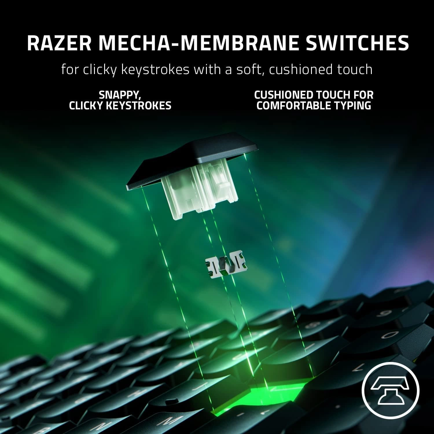 Razer Ornata V2 - Gaming Keyboard with Mecha-Membrane Keys - Black