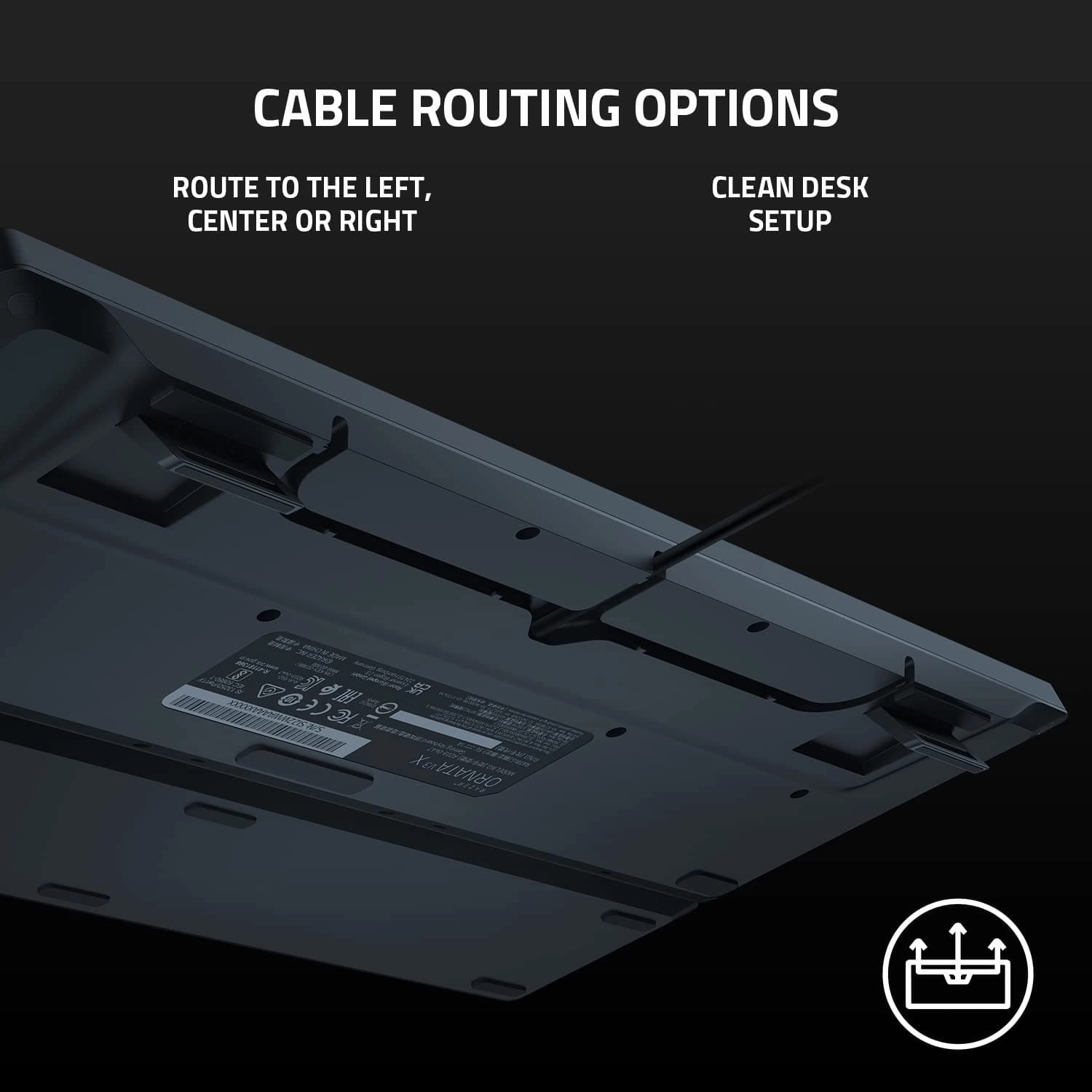 Razer Ornata V3 X - Low-profile membrane Keyboard Chroma RGB (Hybrid Membrane Switch, Ergonomic Wrist Rest) UK Layout | Black