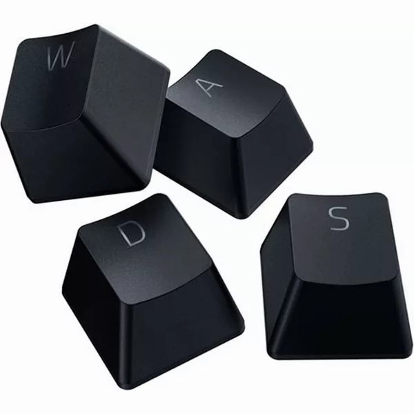 RAZER PBT Keycap & Coiled Cable - UK/US Layout, Classic Black