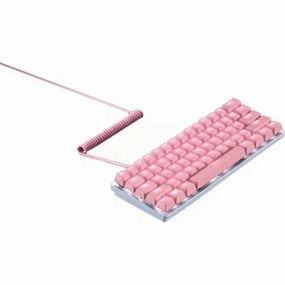 RAZER PBT Keycap & Coiled Cable - UK/US Layout, Quartz Pink desktop computers, gaming desktop pc, all in one desktop deals
