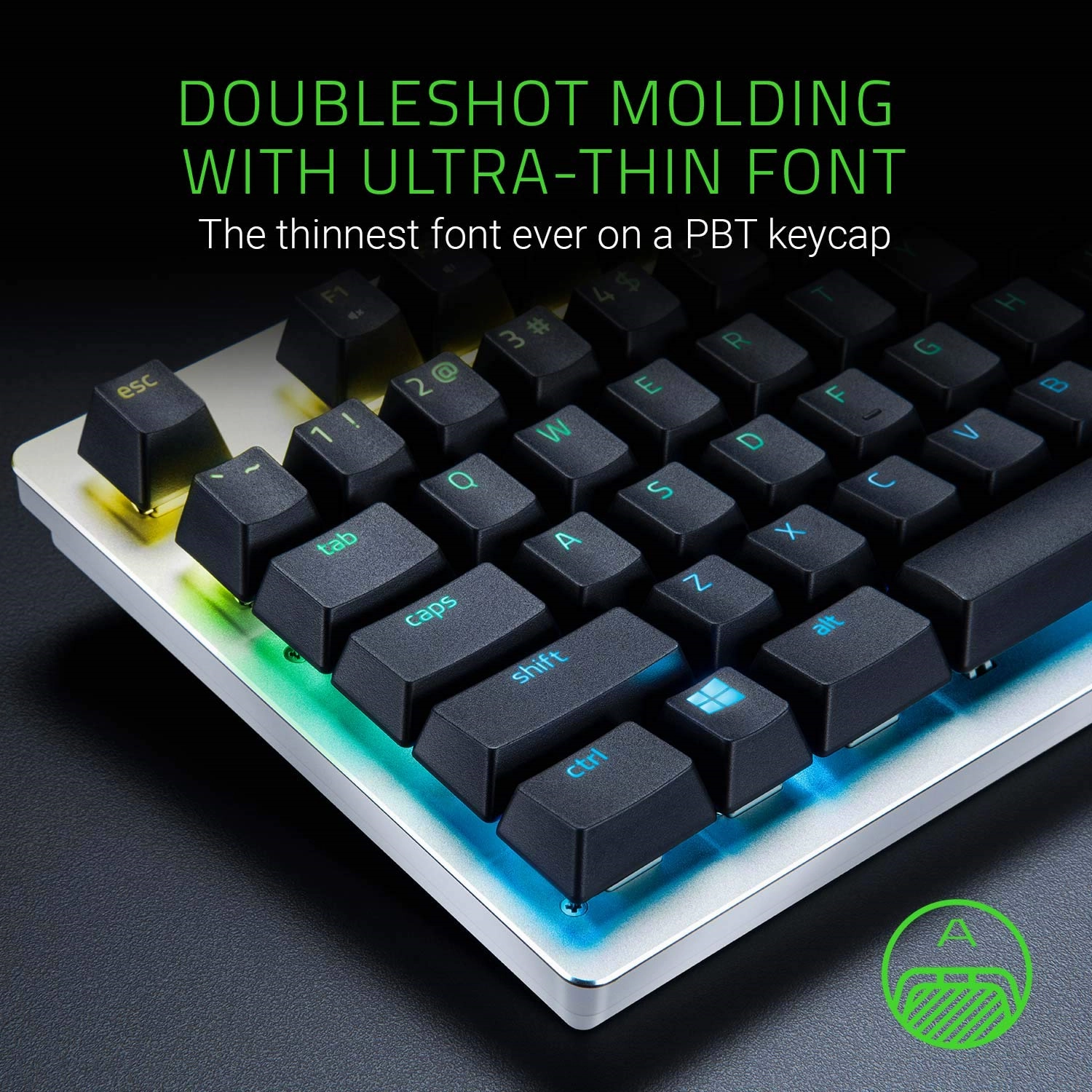RAZER PBT Keycap Upgrade Set - UK/US Layout, Quartz Pink