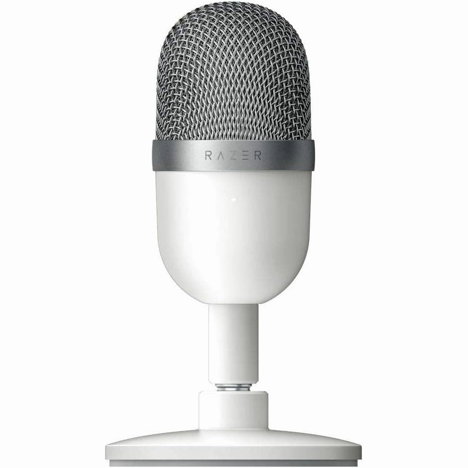 Razer Seiren Mini USB Streaming Microphone: Precise Supercardioid Pickup Pattern - Professional Recording Quality - Ultra-Compact Build - Heavy-Duty Tilting Stand - Shock Resistant - Mercury White computing devices, pc accessories, cheap computer online