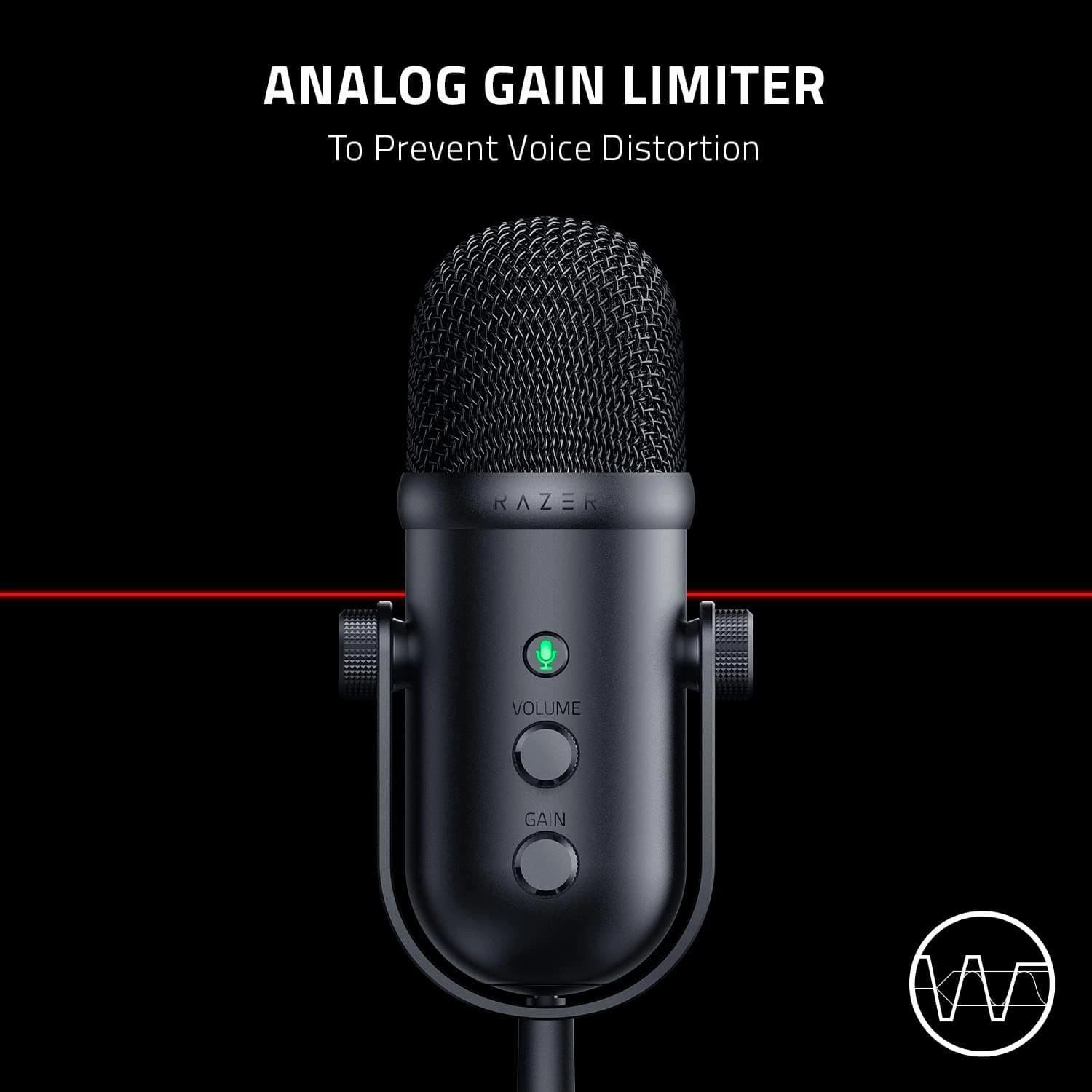 Razer Seiren V2 Pro - Professional-Grade USB Microphone for Streamers- Black
