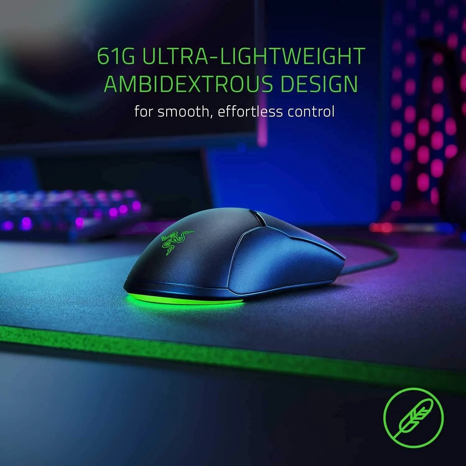 Razer Viper Mini Wired Gaming Mouse for PC and Mac - Black