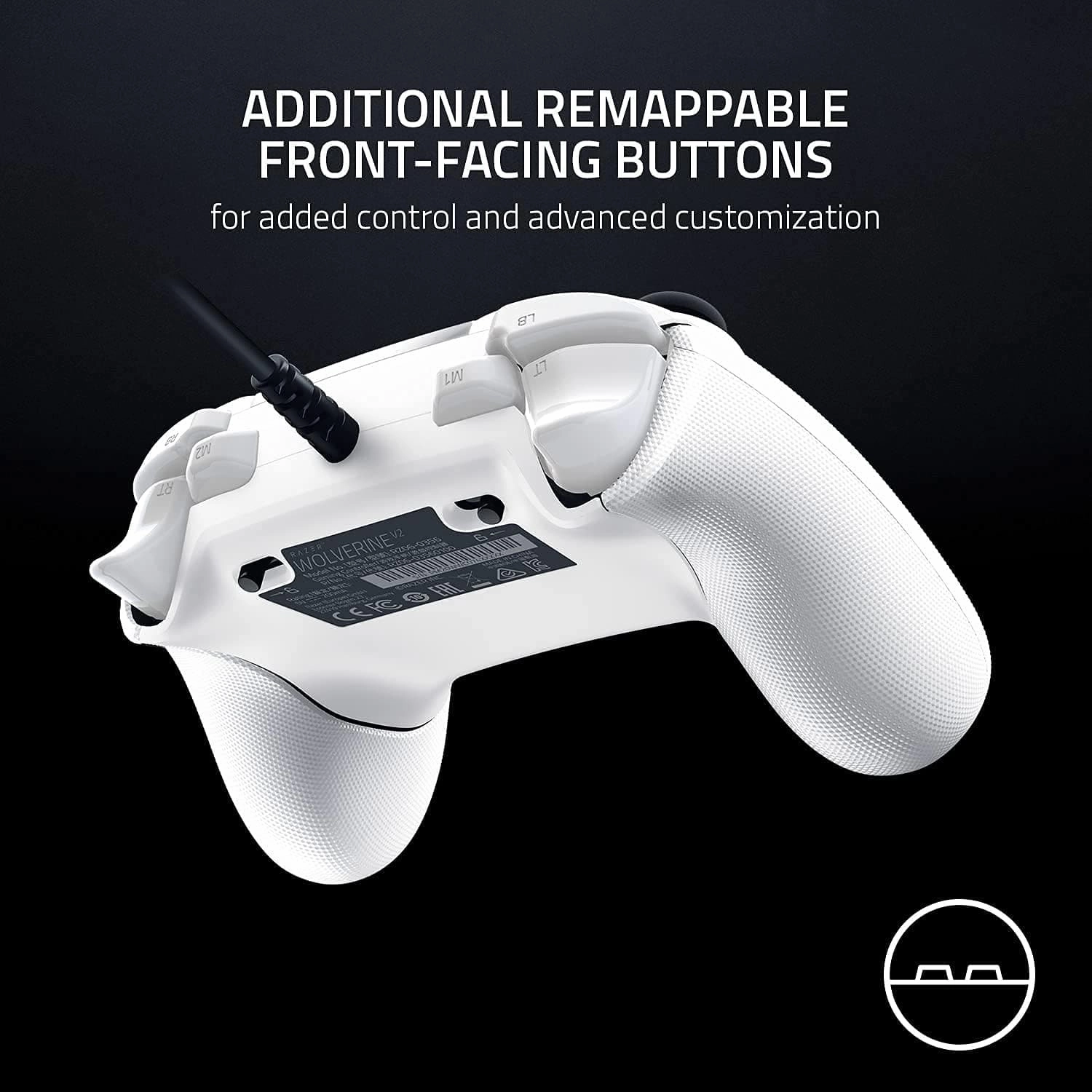 Razer Wolverine V2 - Wired Gaming Controller for Xbox Series X/S/One & PC (2 Freely Assignable Multifunction Buttons, Action Buttons and D-Pad, Hair Trigger Mode, 3.5 mm Analogue Audio Port) Mercury