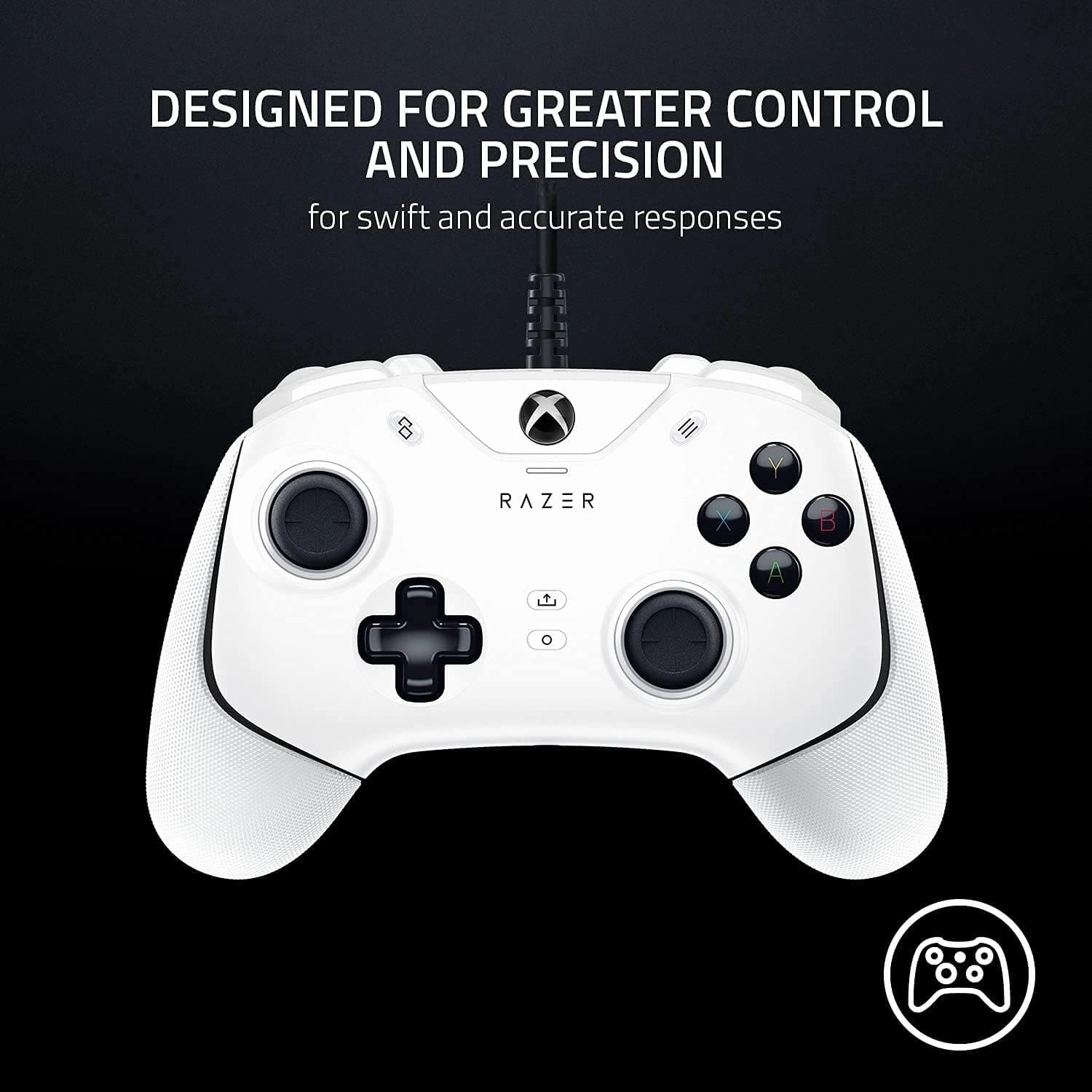 Razer Wolverine V2 - Wired Gaming Controller for Xbox Series X/S/One & PC (2 Freely Assignable Multifunction Buttons, Action Buttons and D-Pad, Hair Trigger Mode, 3.5 mm Analogue Audio Port) Mercury