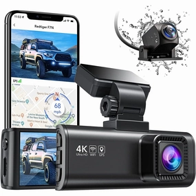 REDTIGER F7N Dash Cam 4K with WiFi GPS Front 4K/2.5K and Rear 1080P Dual Dash Camera for Cars,3.18" Display Dashcam,170?? Wide Angle Dashboard Camera Recorder,Parking Monitor,Support 256GB Max camera accessories, dslr camera accessories, best camera t