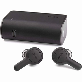 RHA Trueconnect - Carbon Black: True Wireless Earbuds with Bluetooth 5 & Sweatproof for Sport Activity wireless headphones, best over ear headphones, noise cancelling headphones