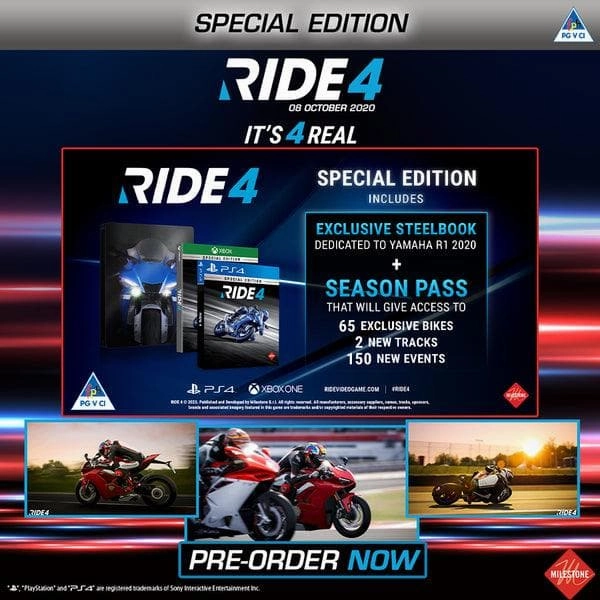 RIDE 4 - Special Steelbook Edition for PS4