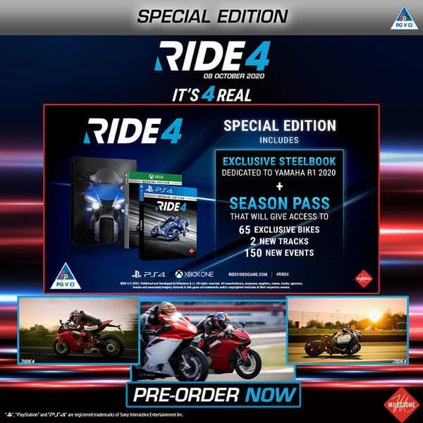 RIDE 4 - Special Steelbook Edition for PS4