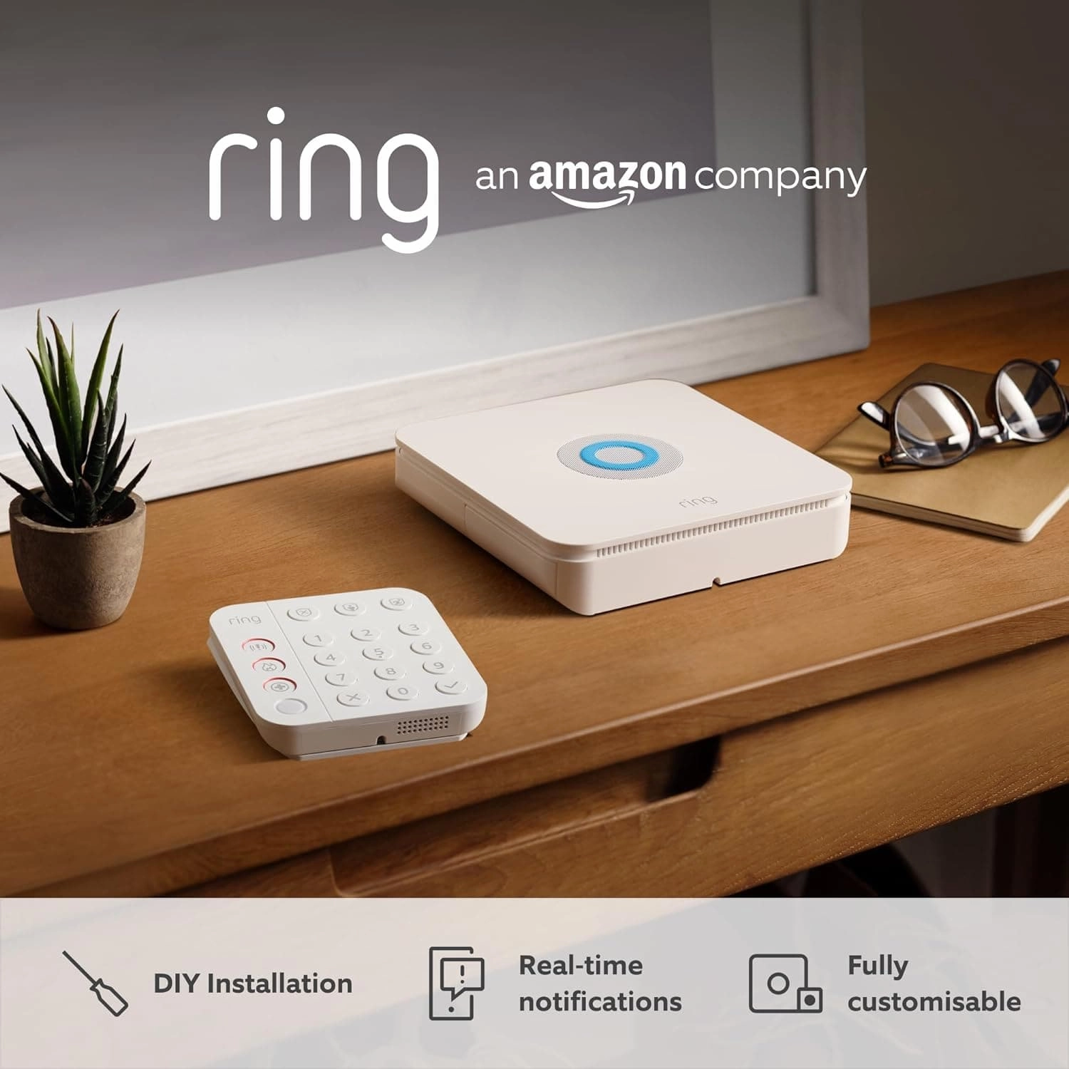 Ring Alarm Pack - Smart Home Security System by Amazon, Assisted Monitoring Option, Works with Alexa, No Long-Term Commitments