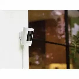 Ring Outdoor Camera Plug-In (Stick Up Cam) | HD outdoor Security Camera with 1080p video, Two-Way Talk, Wifi, Works with Alexa | alternative to CCTV system