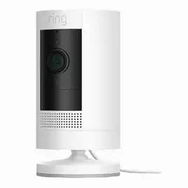 Ring Outdoor Camera Plug-In (Stick Up Cam) | HD outdoor Security Camera with 1080p video, Two-Way Talk, Wifi, Works with Alexa | alternative to CCTV system