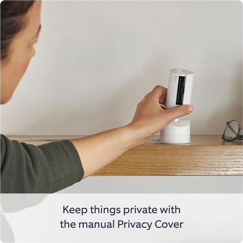 Ring Pan-Tilt Indoor Camera Plug-In Pet and Home Security Camera 360 Coverage, HD Video, and Two-Way Talk